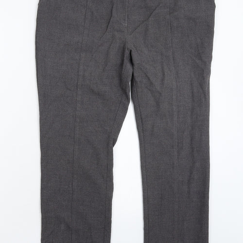 Per Una Womens Grey   Trousers  Size 16 L28 in