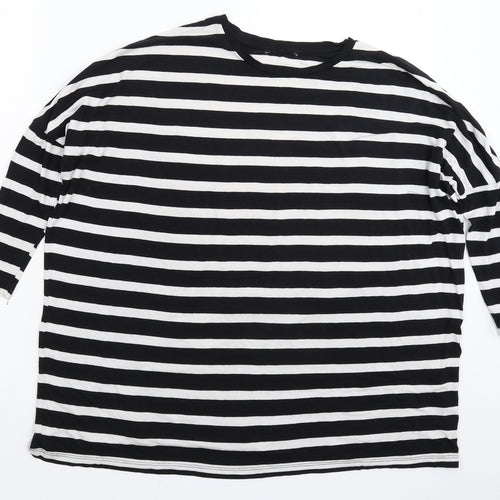 Atmosphere Womens Multicoloured Striped  Basic T-Shirt Size 8  - Oversized