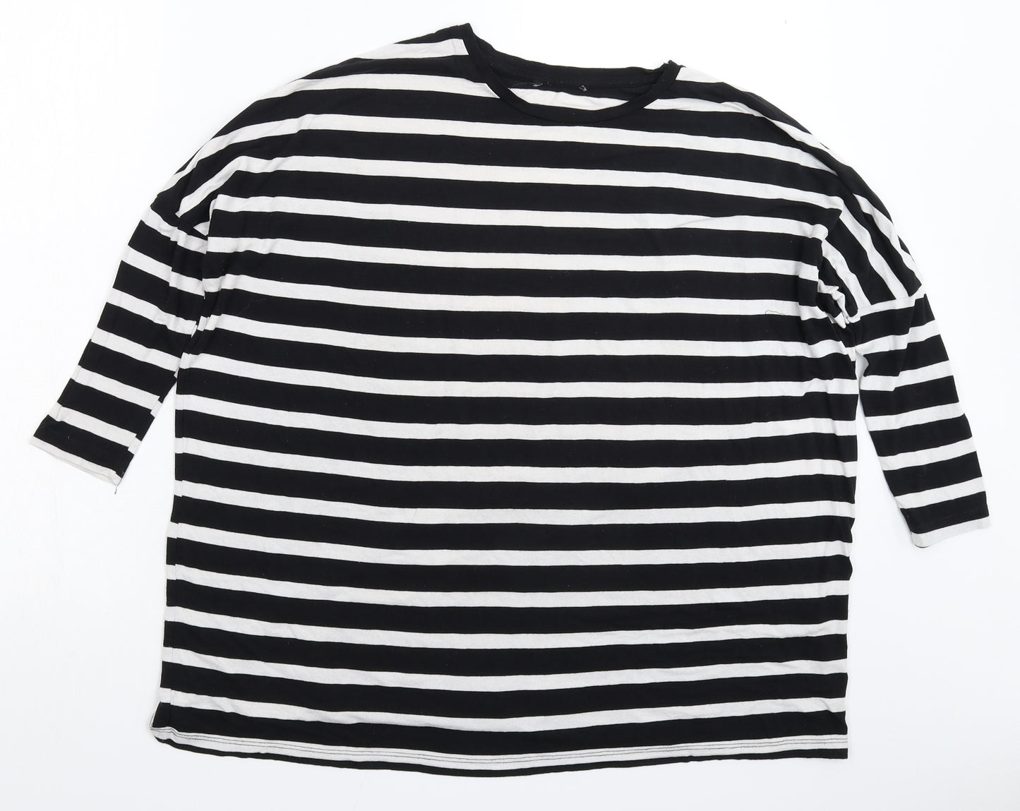 Atmosphere Womens Multicoloured Striped  Basic T-Shirt Size 8  - Oversized