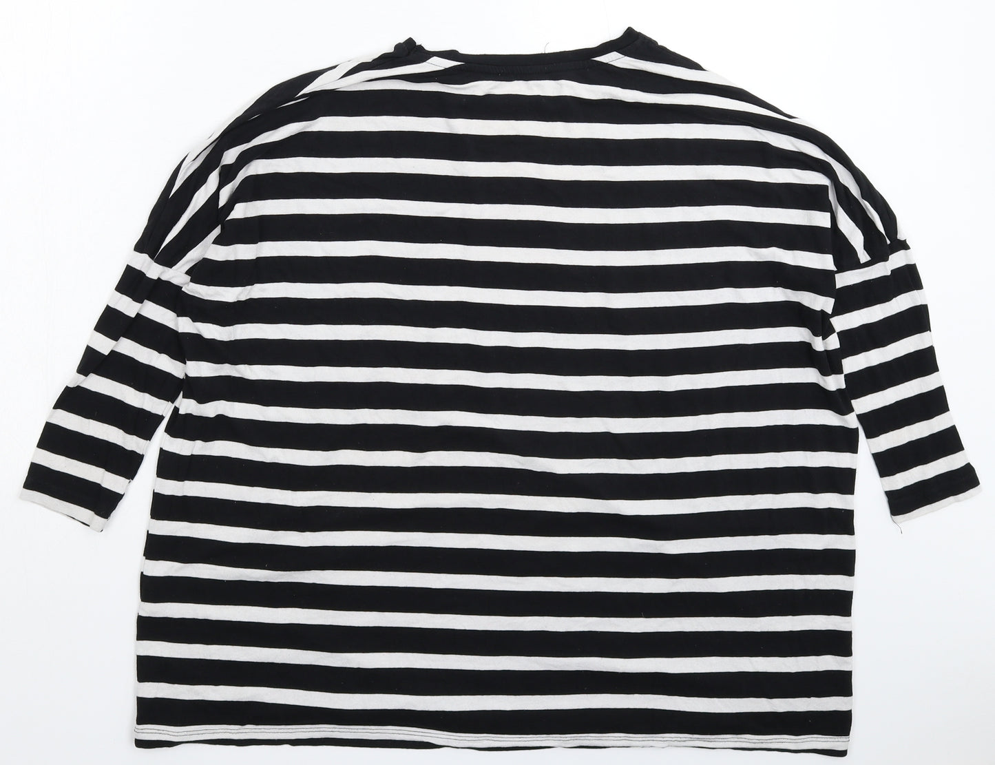 Atmosphere Womens Multicoloured Striped  Basic T-Shirt Size 8  - Oversized