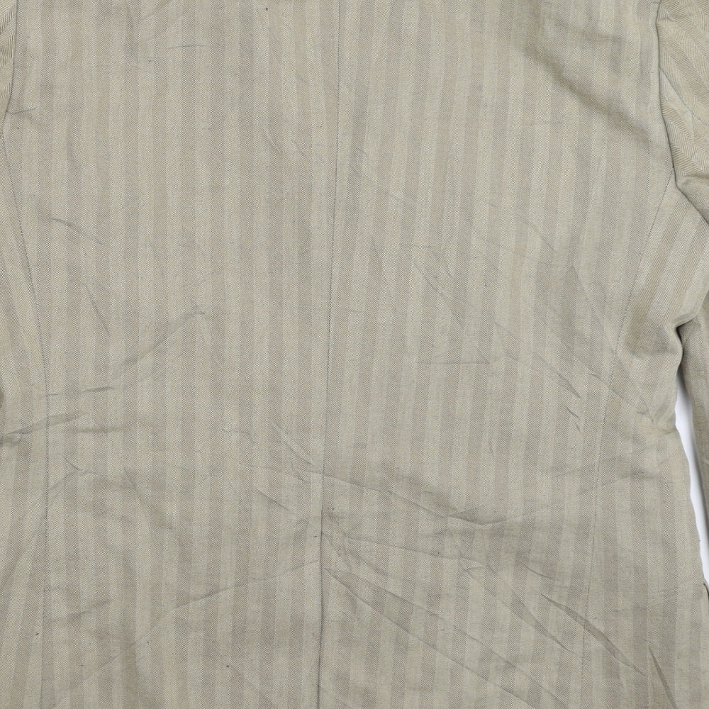 Crew Clothing Mens Grey Striped  Jacket Blazer Size 42