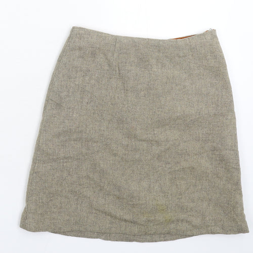 Preworn Womens Grey   A-Line Skirt Size 26 in