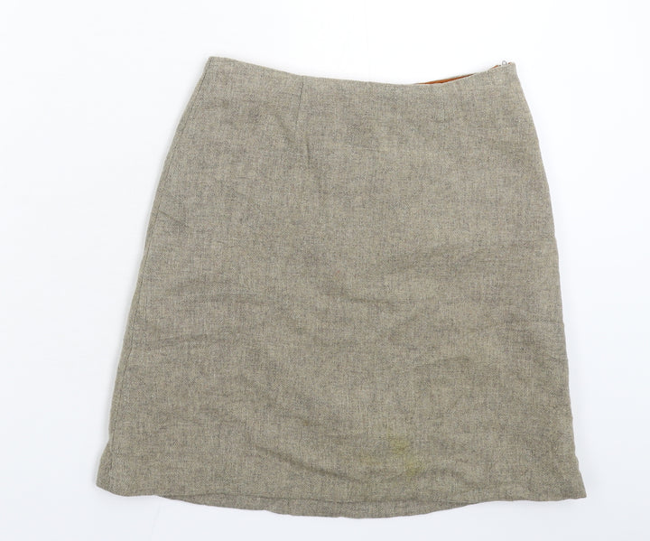 Preworn Womens Grey   A-Line Skirt Size 26 in