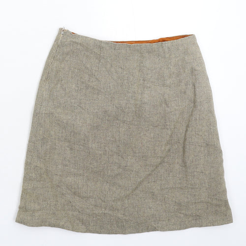 Preworn Womens Grey   A-Line Skirt Size 26 in