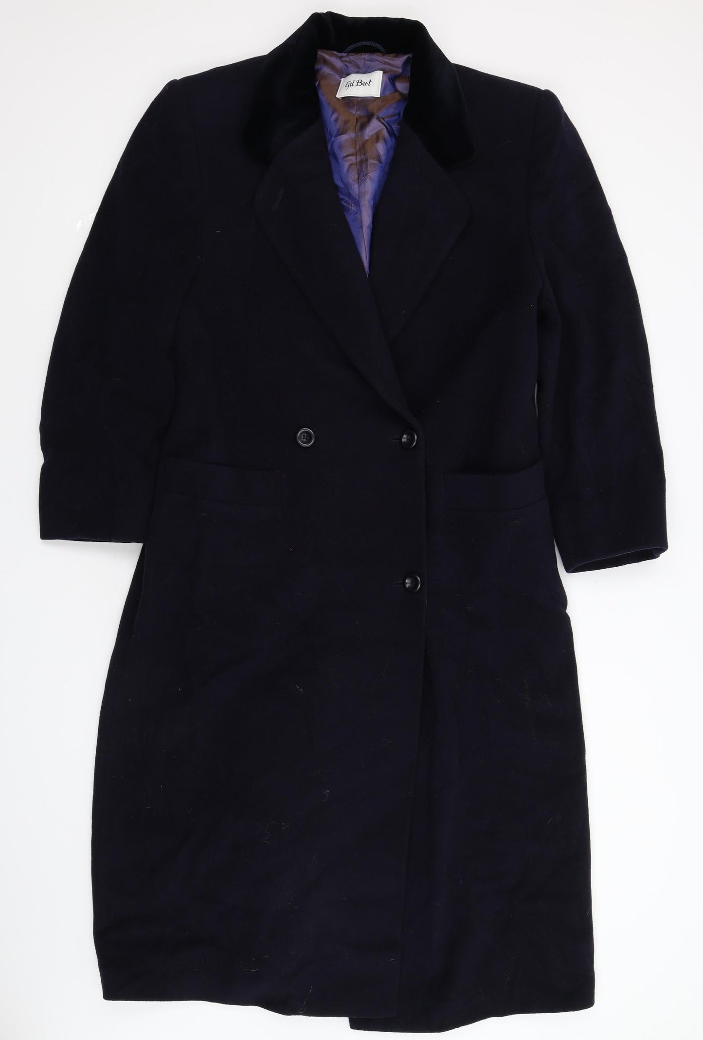 Gil Brit Womens Blue   Overcoat Coat Size 12