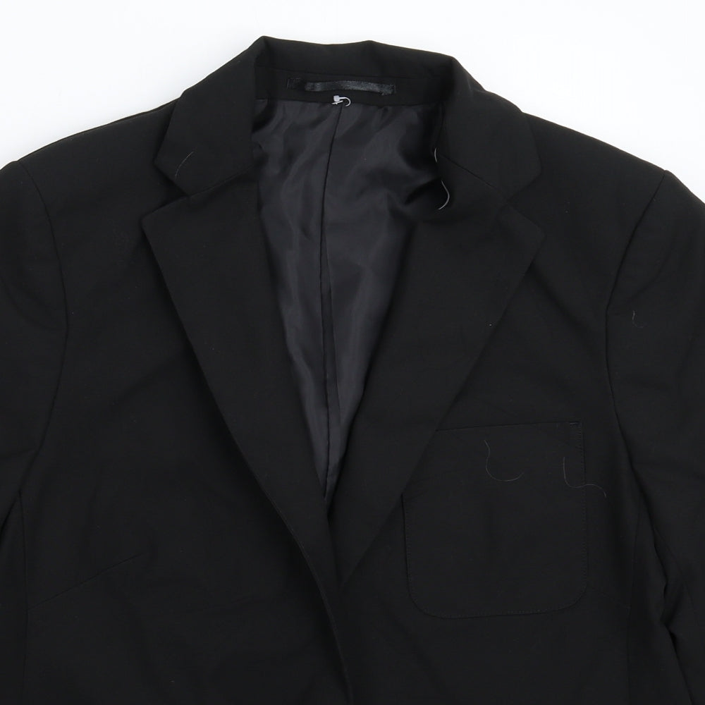 Marks and Spencer Girls Black   Jacket Blazer Size 16 Years  - Suit