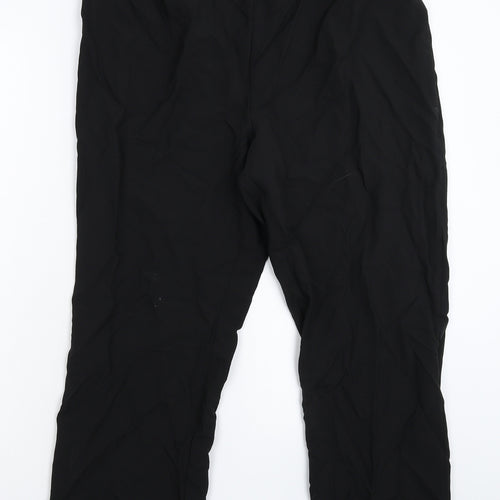 BHS Womens Black  Rayon Trousers  Size 16 L25 in