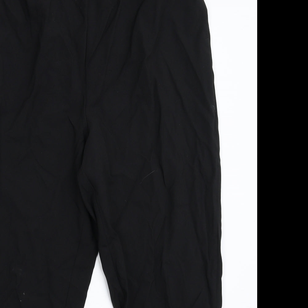 BHS Womens Black  Rayon Trousers  Size 16 L25 in