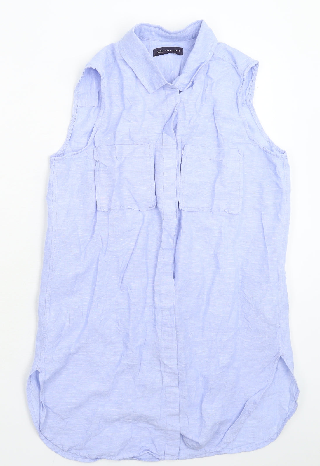 Marks and Spencer Womens Blue   Shirt Dress  Size 12
