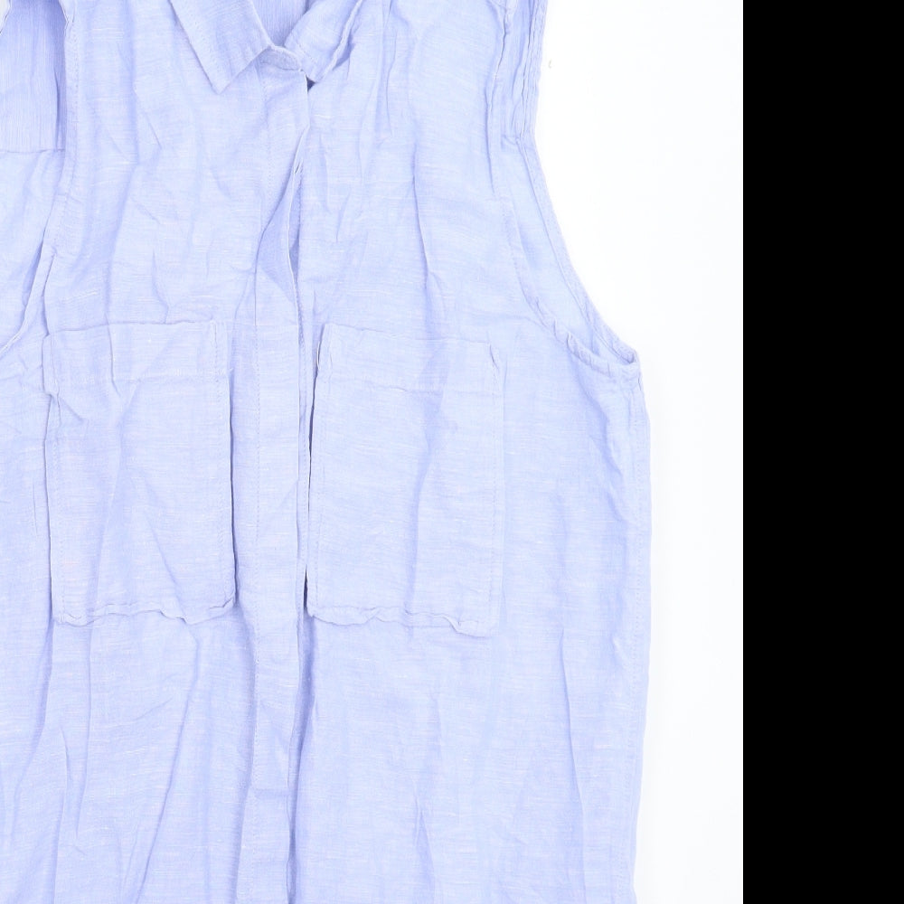 Marks and Spencer Womens Blue   Shirt Dress  Size 12