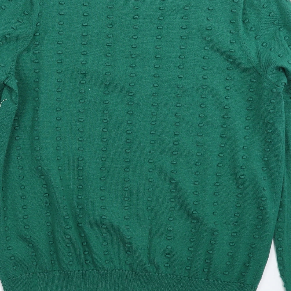 TU Womens Green  Knit Cardigan Jumper Size 12