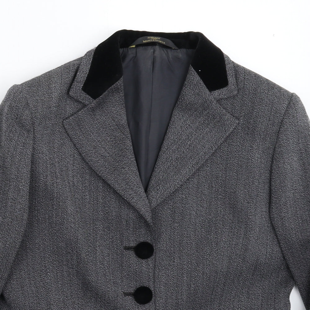 Marks and Spencer Womens Grey   Jacket Blazer Size 12