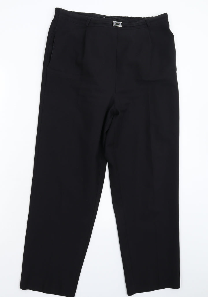 BM Womens Black Trousers Size 12 L26 in