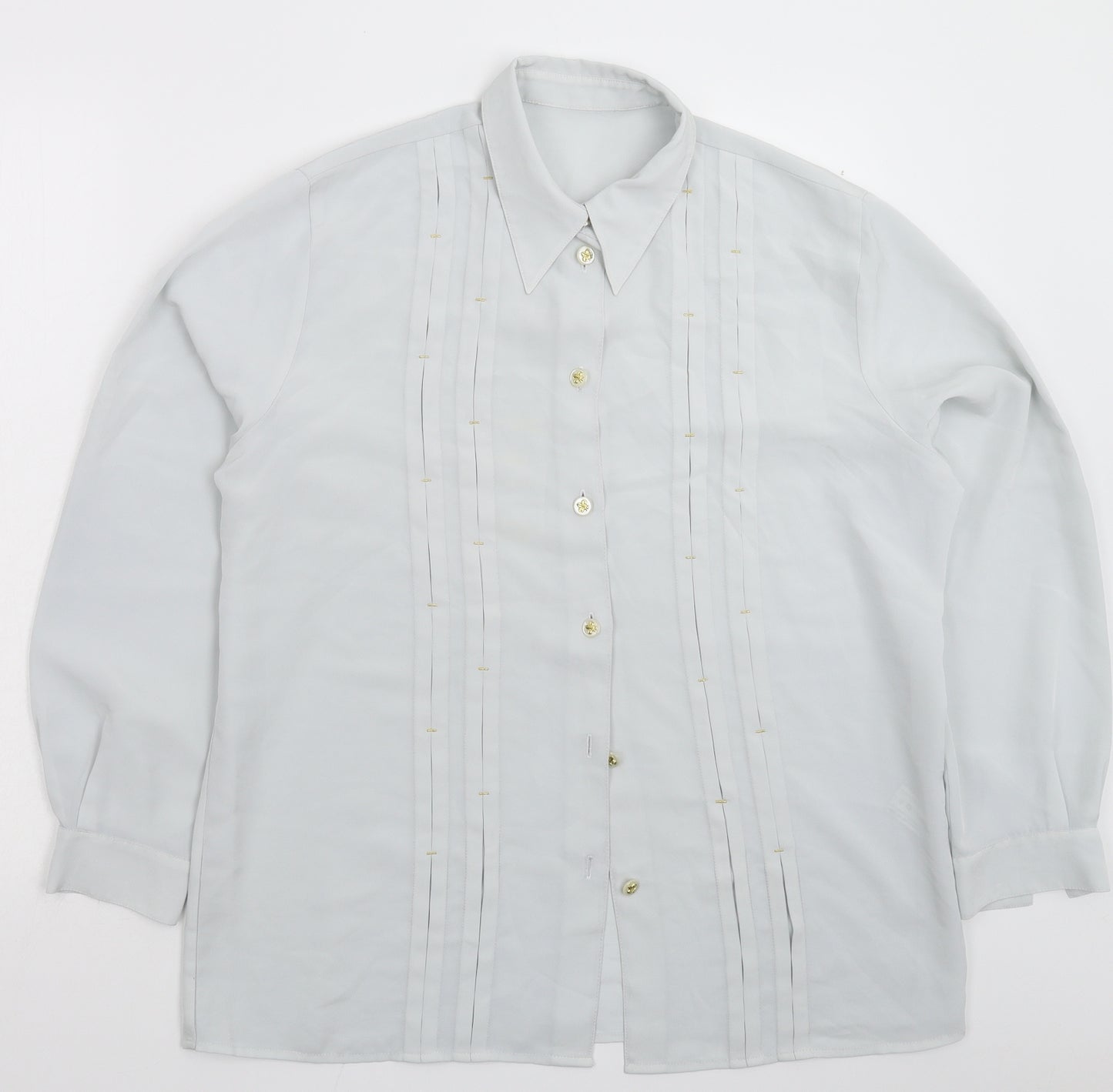 Preworn Womens Grey   Basic Button-Up Size 2XL