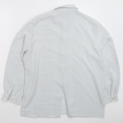 Preworn Womens Grey   Basic Button-Up Size 2XL