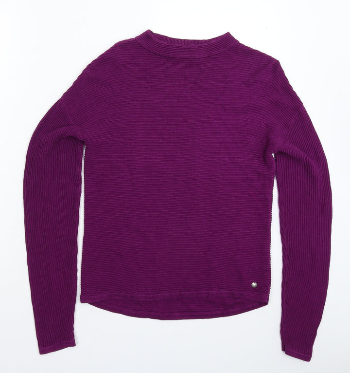 Garcia Womens Purple  Knit Pullover Jumper Size XS