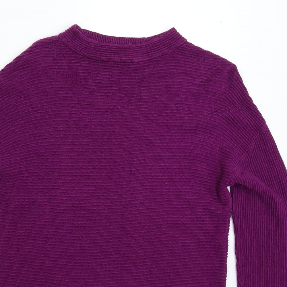 Garcia Womens Purple  Knit Pullover Jumper Size XS