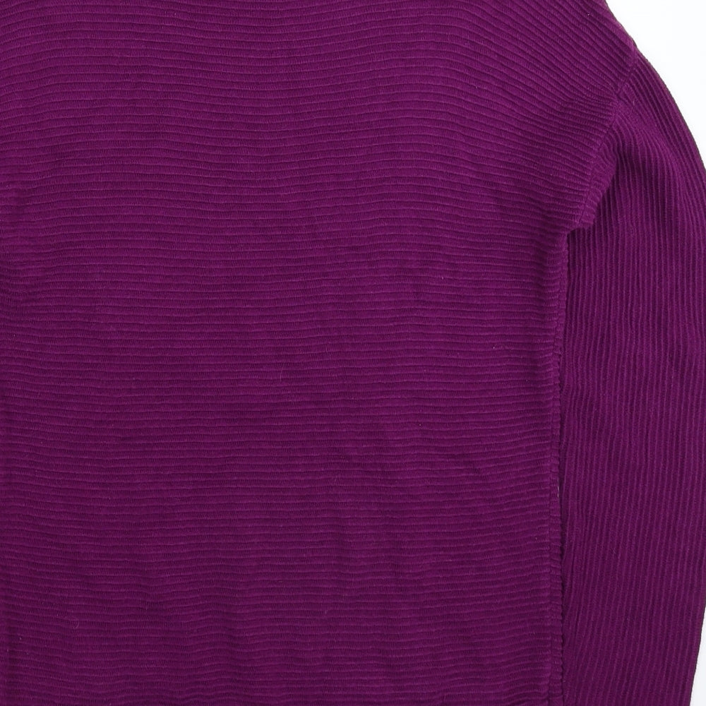Garcia Womens Purple  Knit Pullover Jumper Size XS