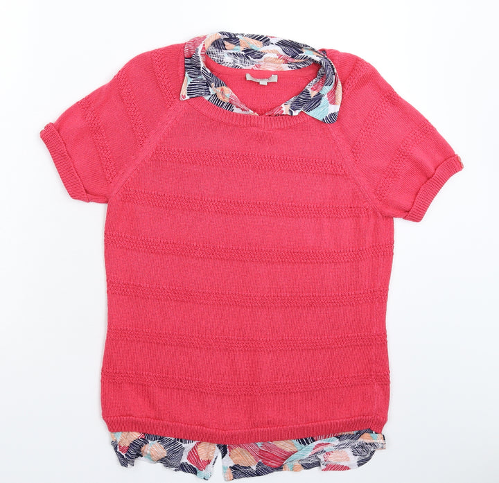 Per Una Womens Pink Knit Pullover Jumper Size 12