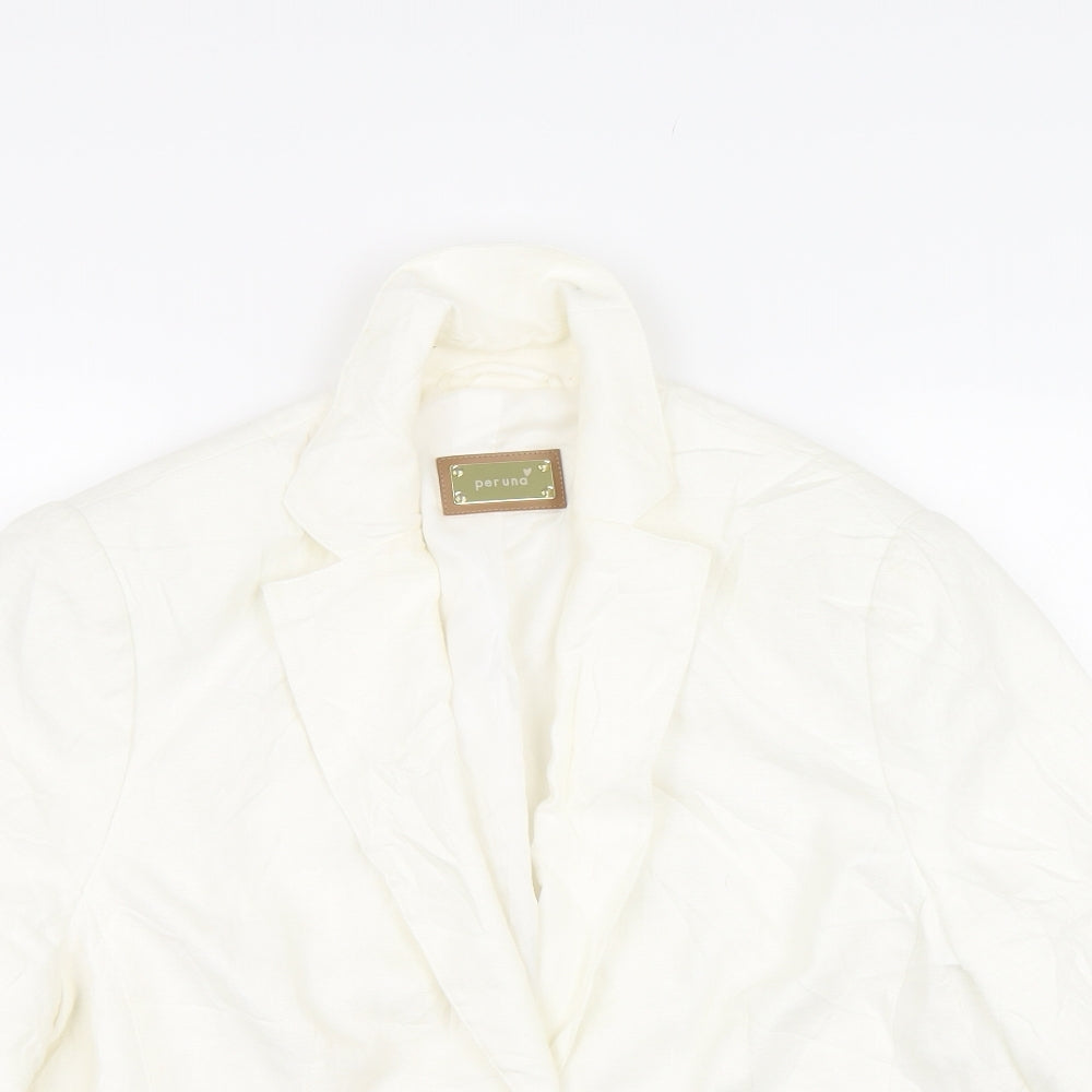 M&S Womens White   Jacket Blazer Size 18