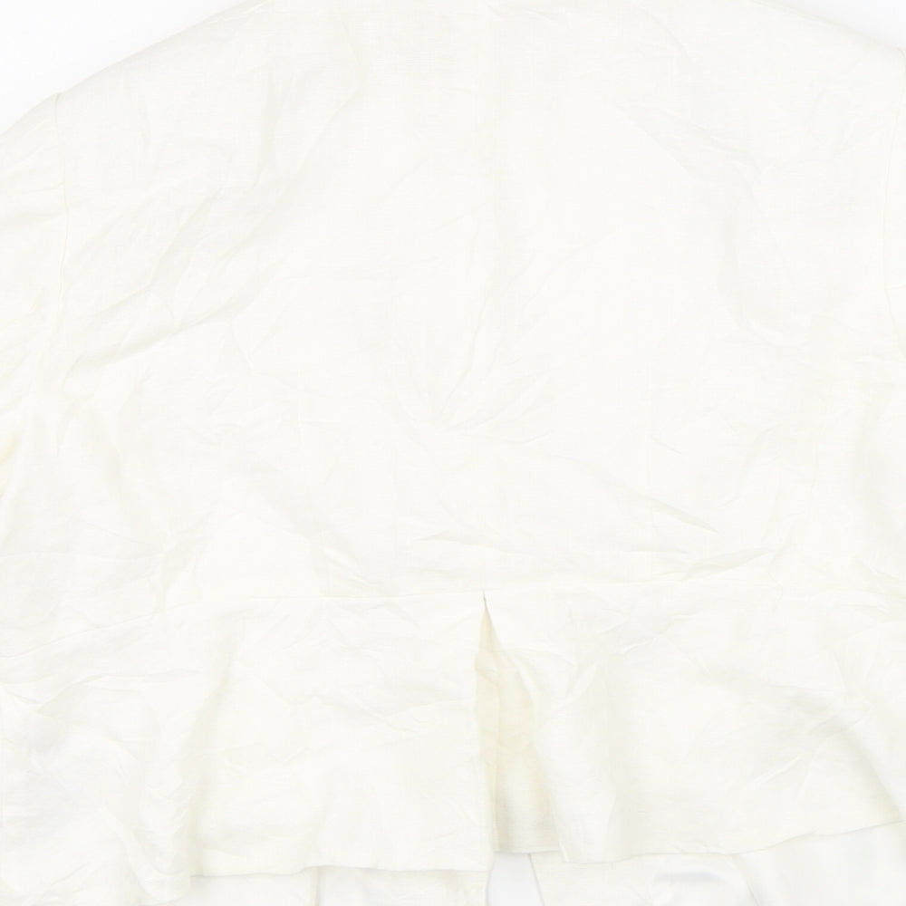 M&S Womens White   Jacket Blazer Size 18