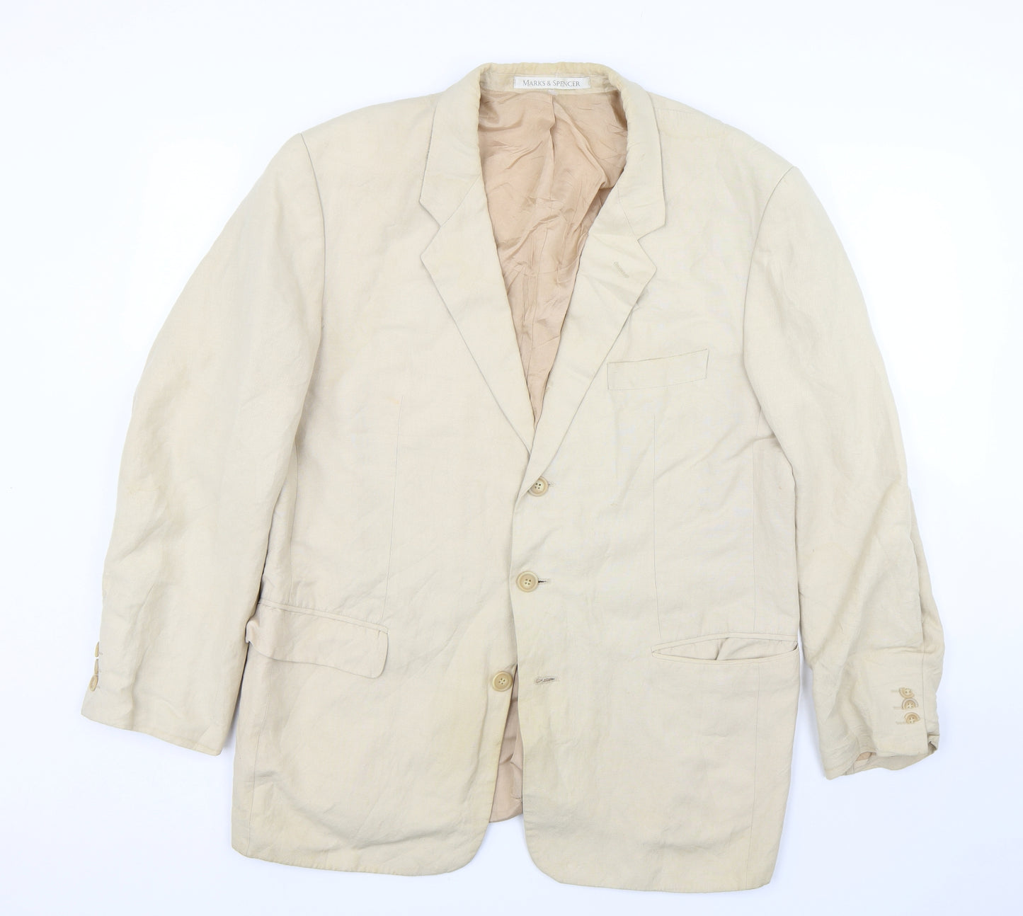 M&S Mens Beige   Jacket Suit Size 42