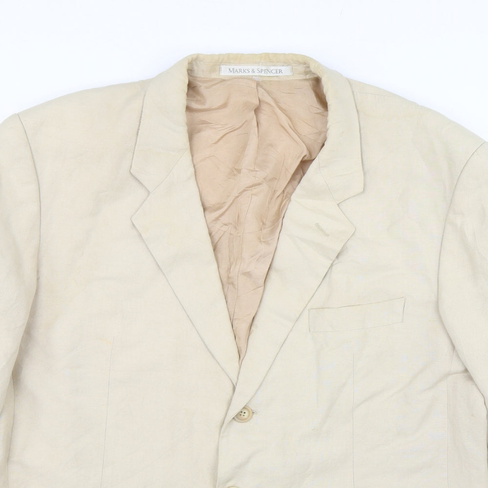 M&S Mens Beige   Jacket Suit Size 42