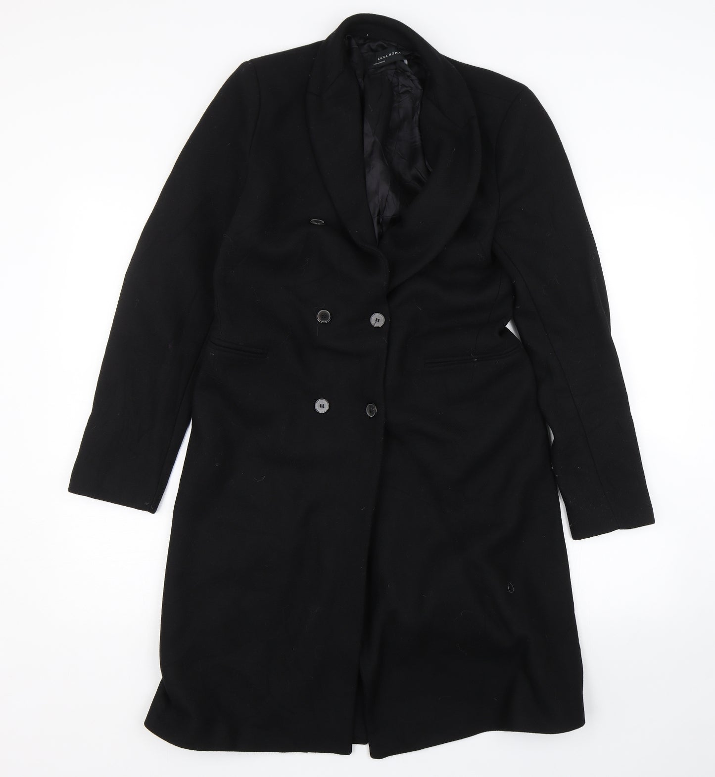 Zara Womens Black   Trench Coat Coat Size M