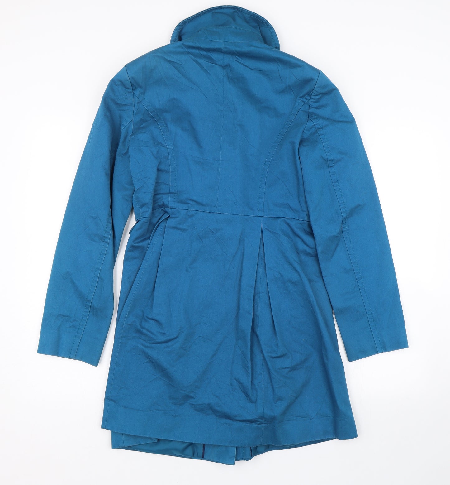 M&S Womens Blue   Trench Coat Coat Size 8