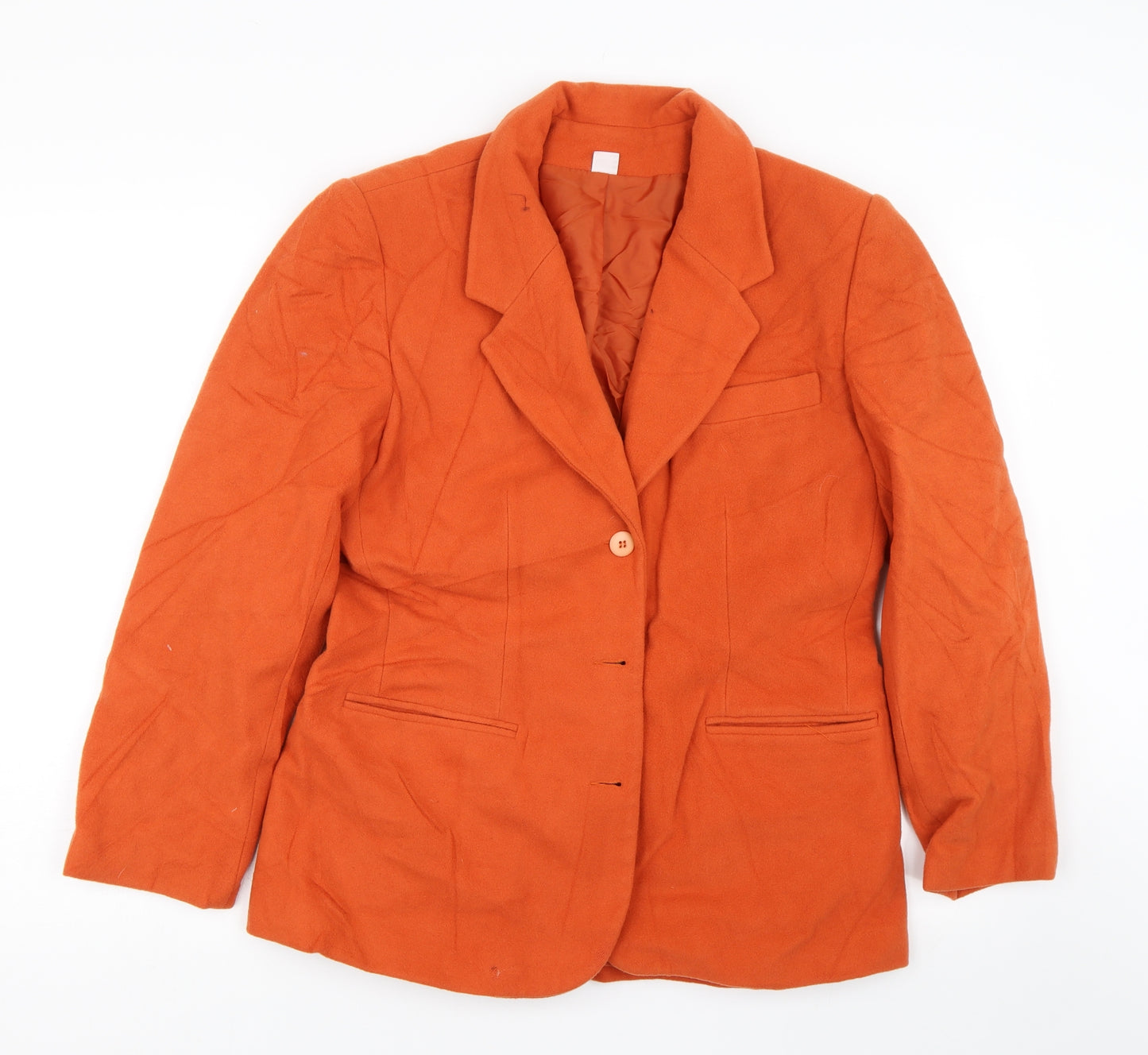 Preworn Womens Orange   Overcoat Coat Size 12