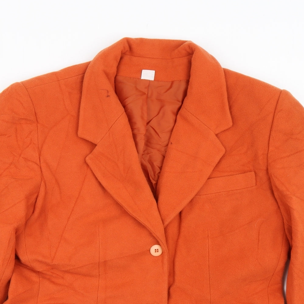 Preworn Womens Orange   Overcoat Coat Size 12