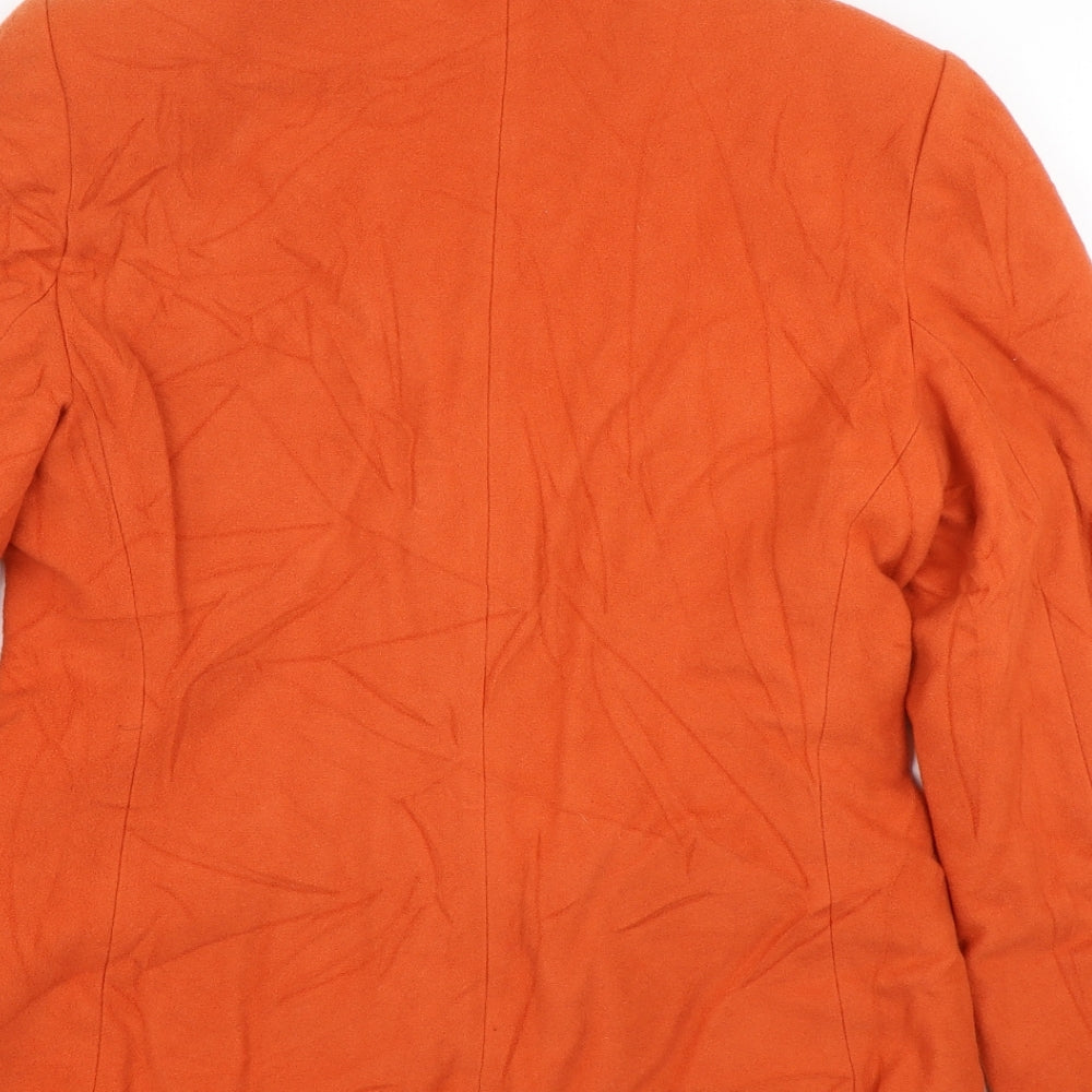 Preworn Womens Orange   Overcoat Coat Size 12