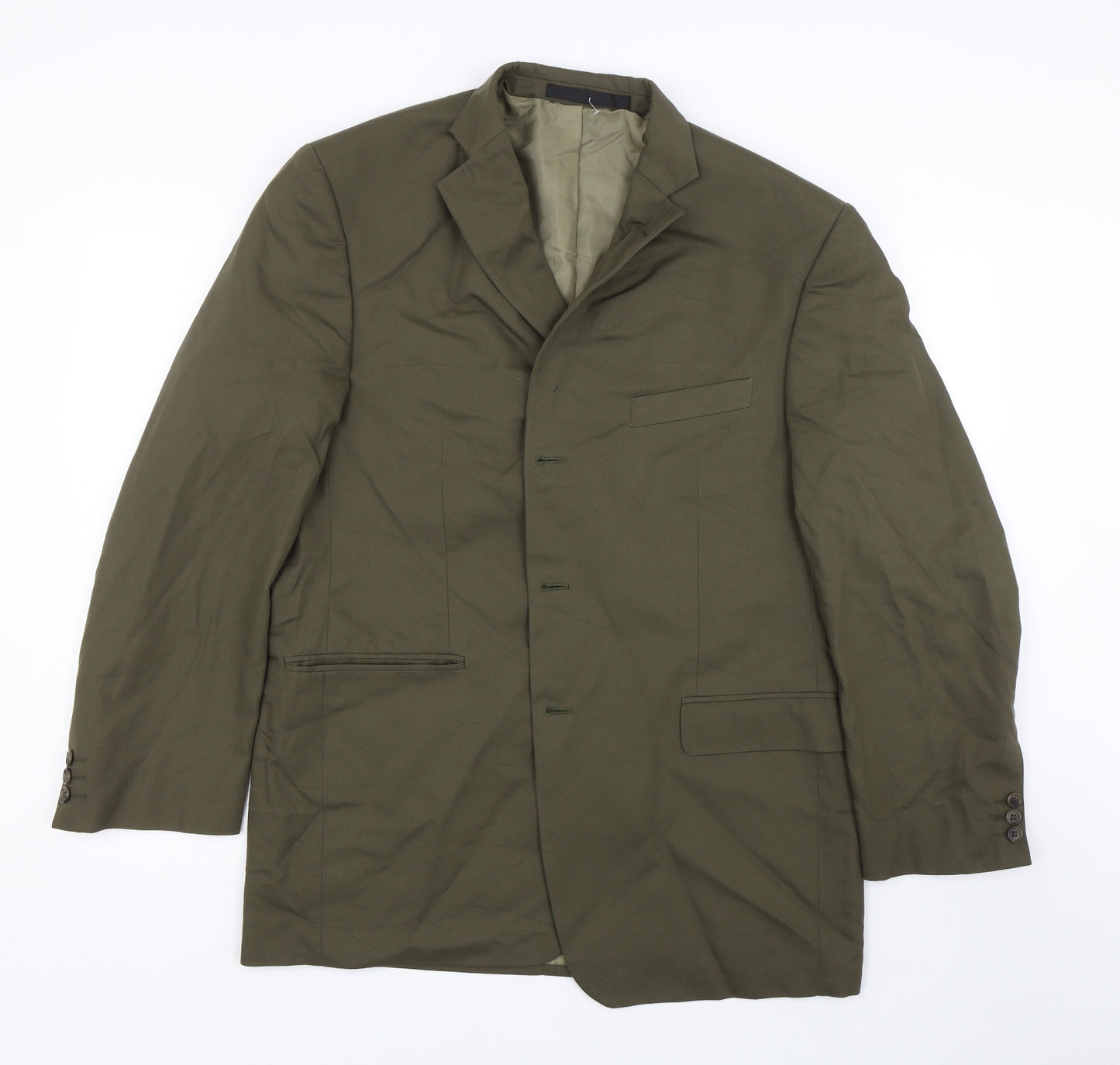 St Michael Mens Green   Jacket Suit Size 42