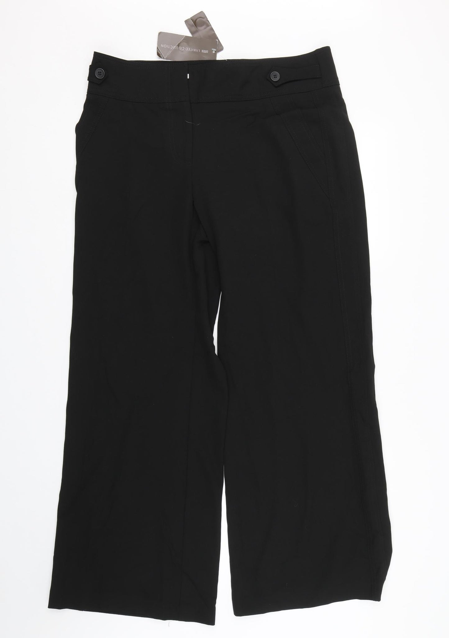 M&S Womens Black   Trousers  Size 14 L29 in