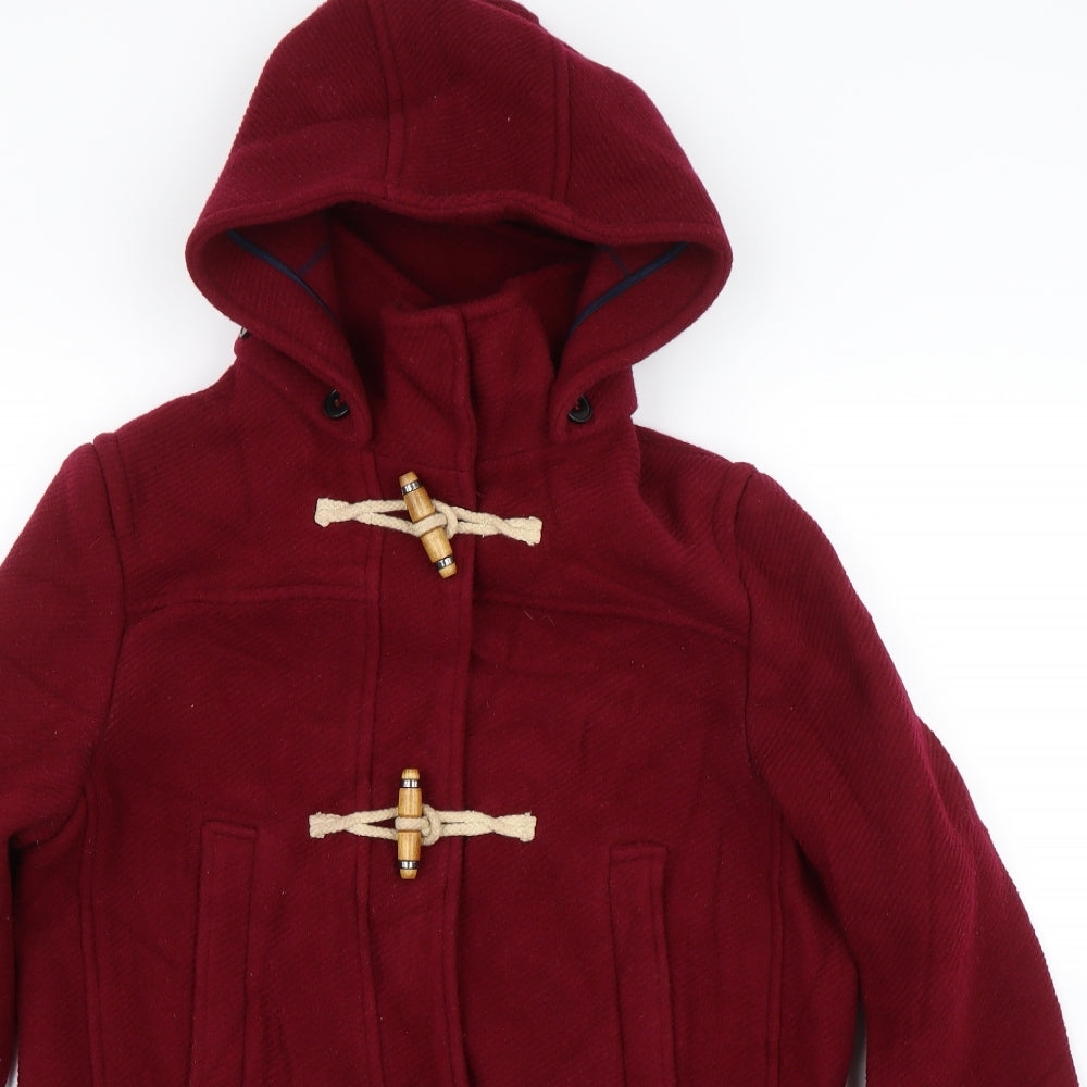 Topshop Womens Red   Overcoat Coat Size 10