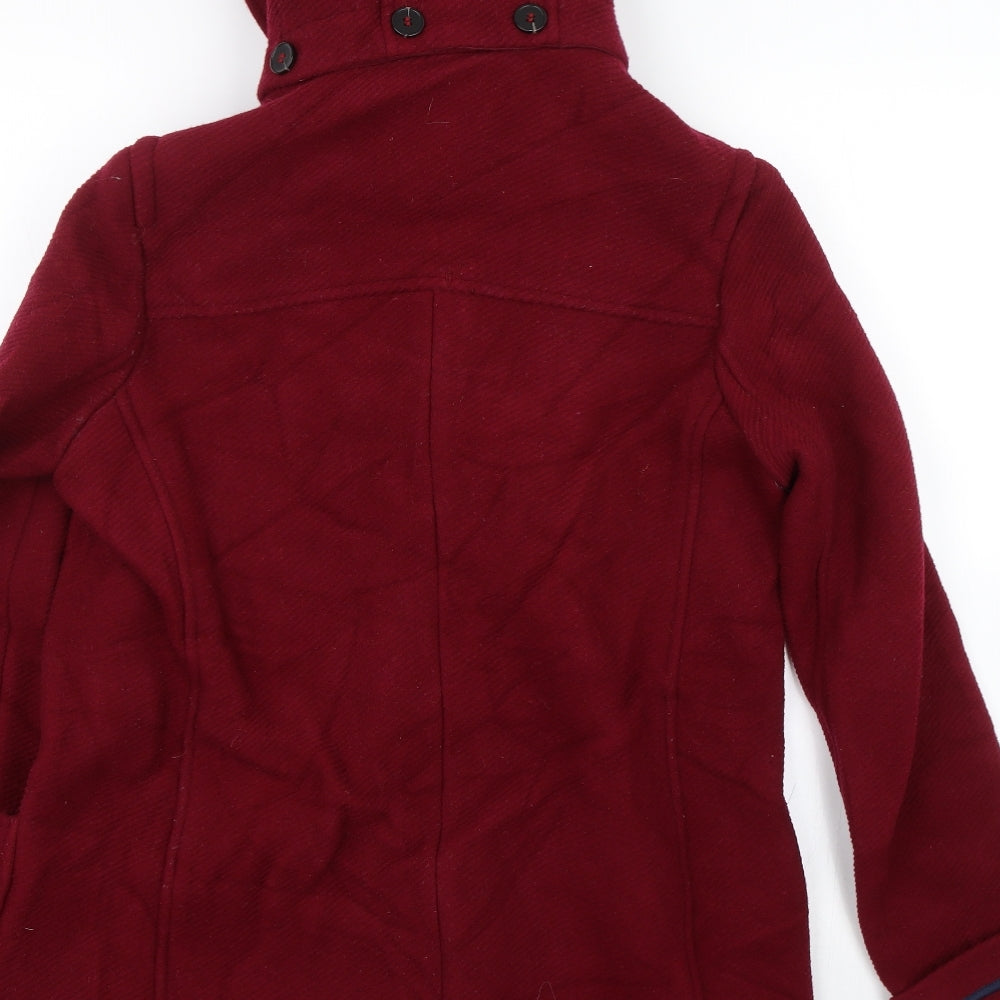 Topshop Womens Red   Overcoat Coat Size 10