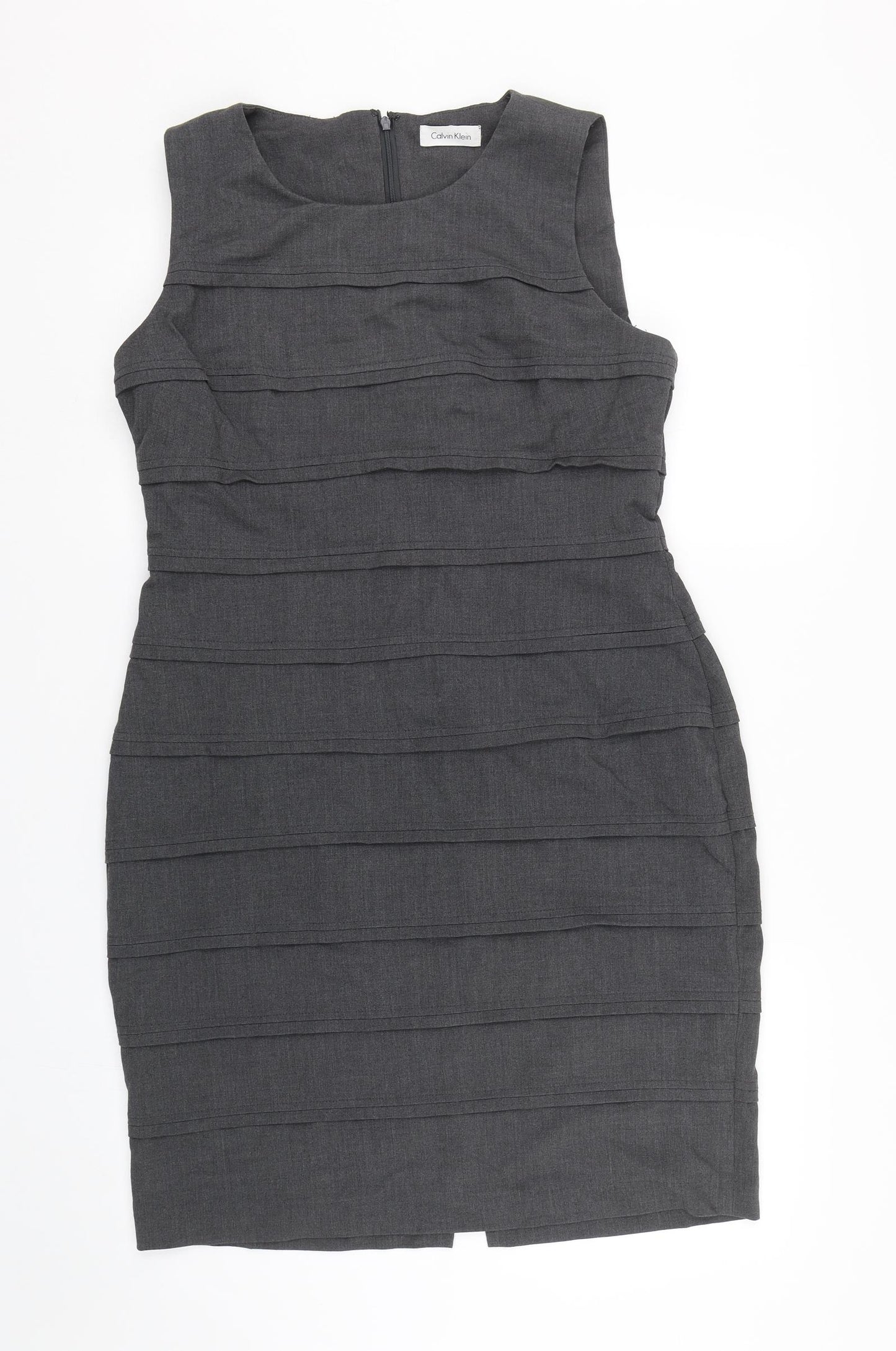 Calvin Klein Womens Grey   Tank Dress  Size 14