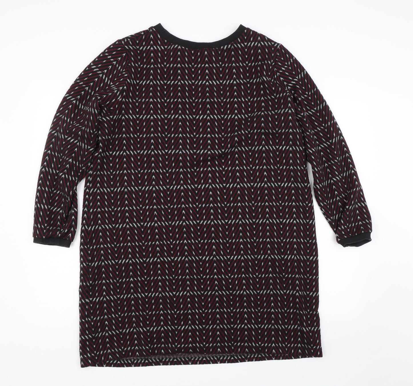 M&S Womens Red Herringbone  Jumper Dress  Size 18