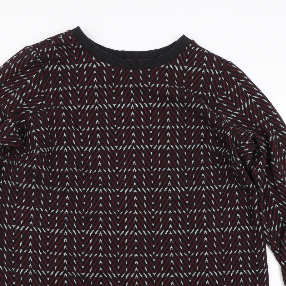M&S Womens Red Herringbone  Jumper Dress  Size 18