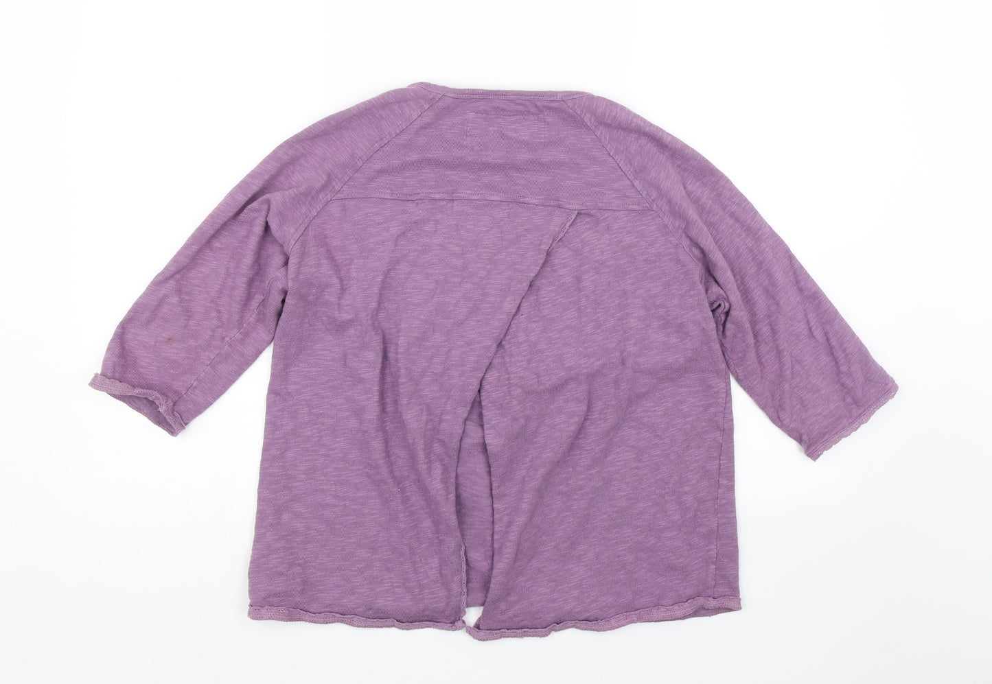 M&S Womens Purple Floral  Basic T-Shirt Size 14