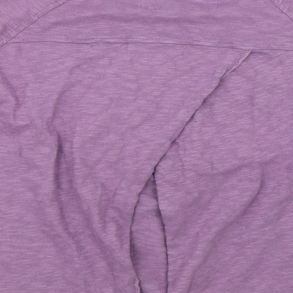 M&S Womens Purple Floral  Basic T-Shirt Size 14
