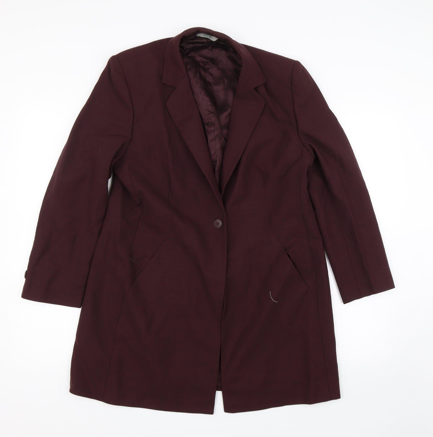 M&S Womens Purple   Trench Coat Coat Size 14