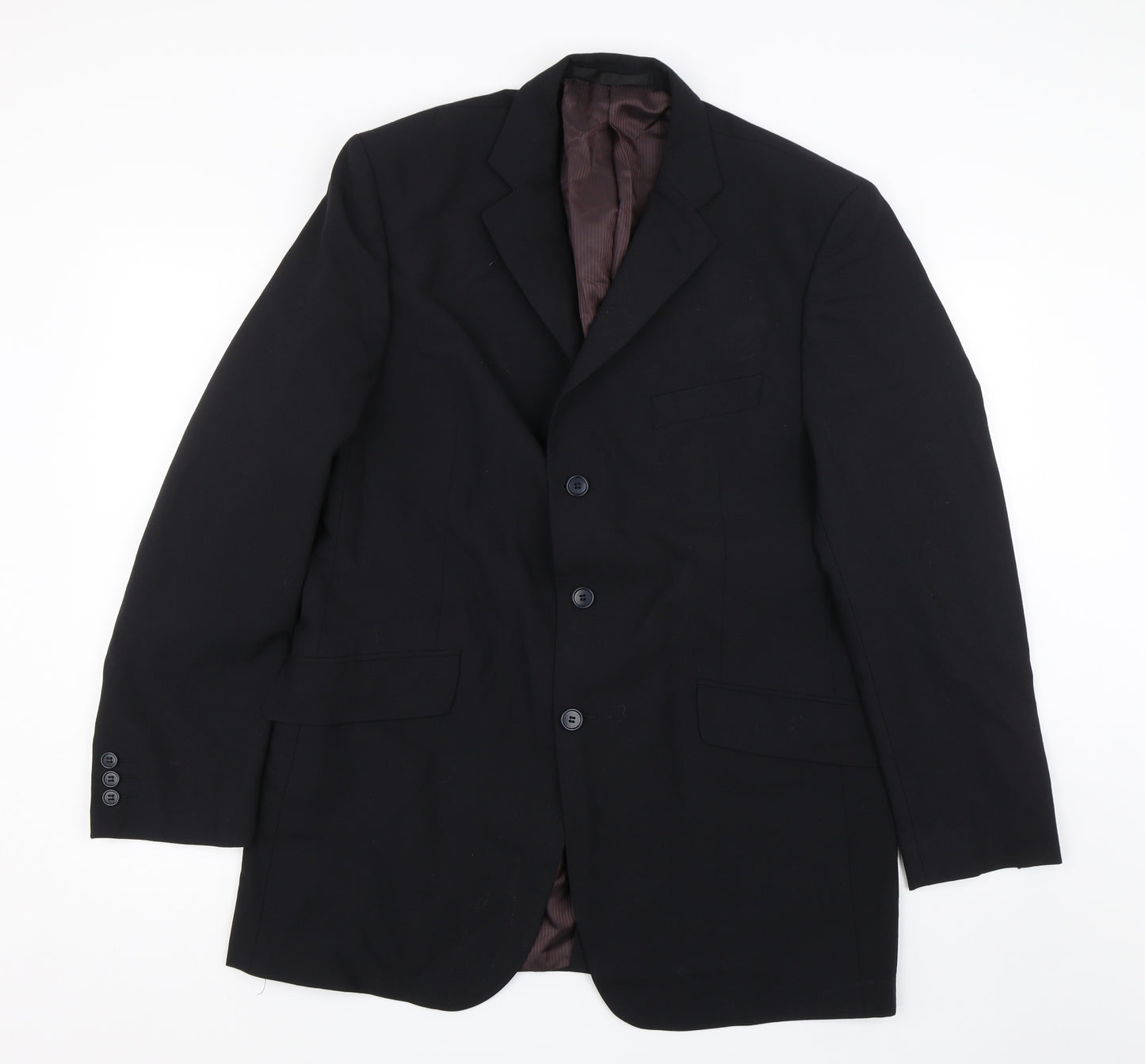 M&S Mens Black   Jacket Suit Size 42