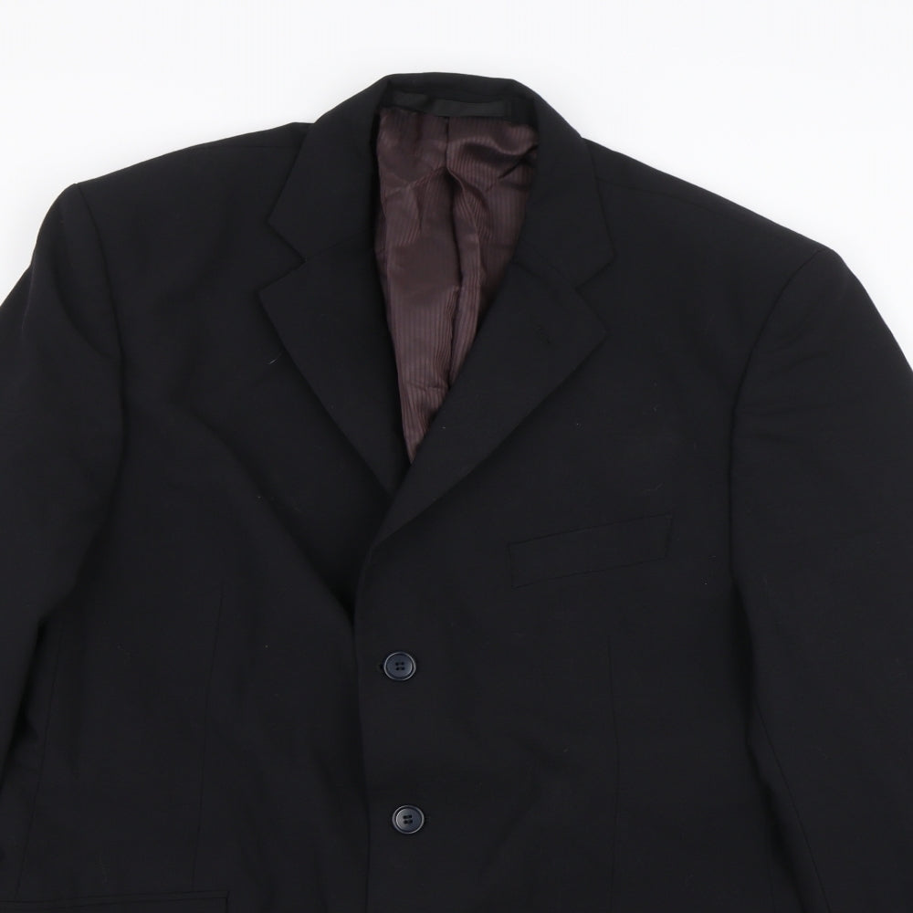 M&S Mens Black   Jacket Suit Size 42