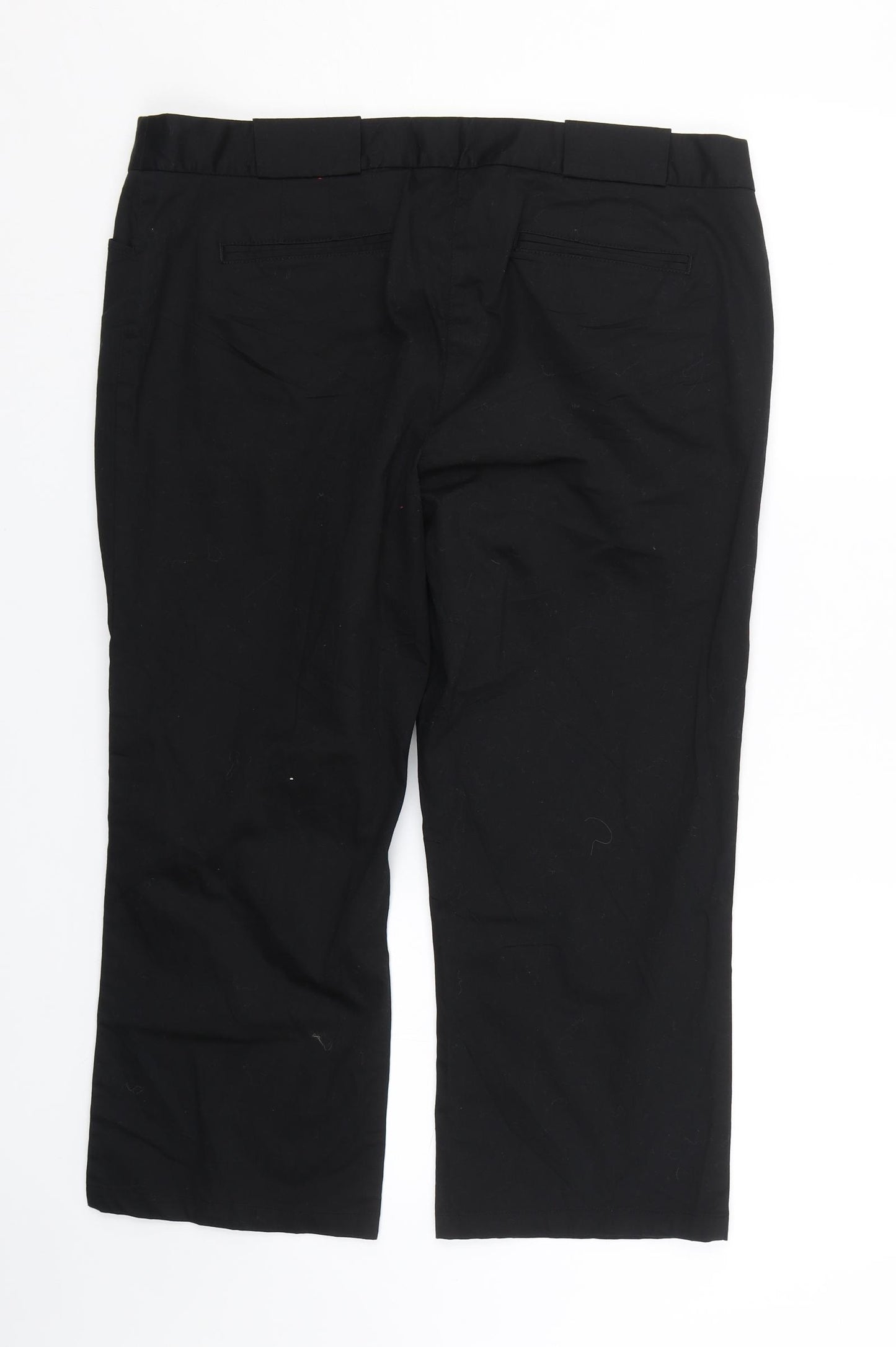 Autograph Womens Black   Cropped Trousers Size 18 L21.5 in