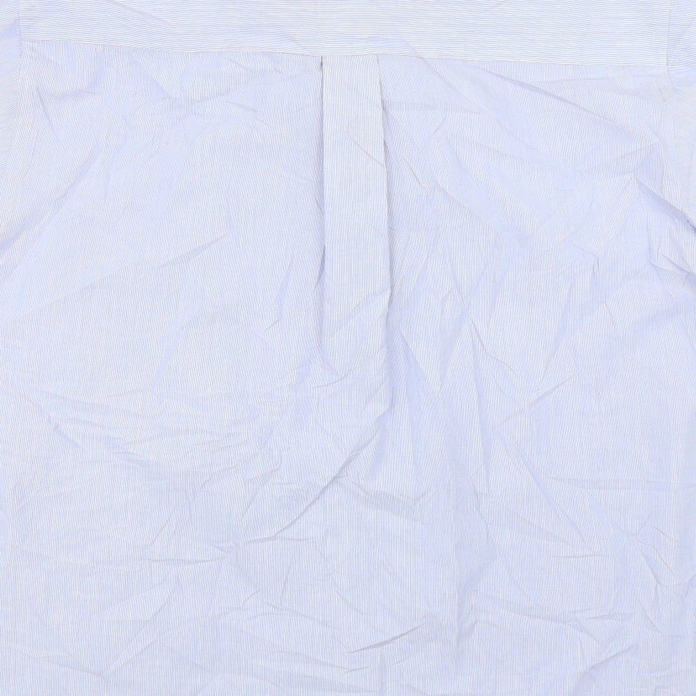 Taylor & Wright Mens Blue Striped   Dress Shirt Size 15.5