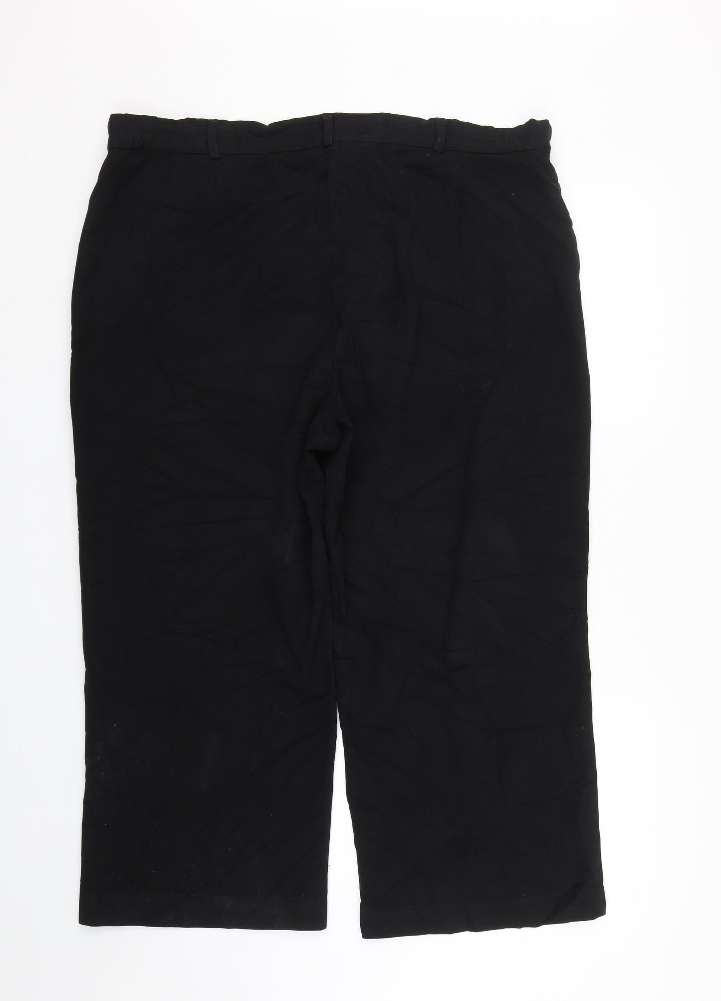 Simplybe Womens Black   Cropped Trousers Size 20 L22.5 in