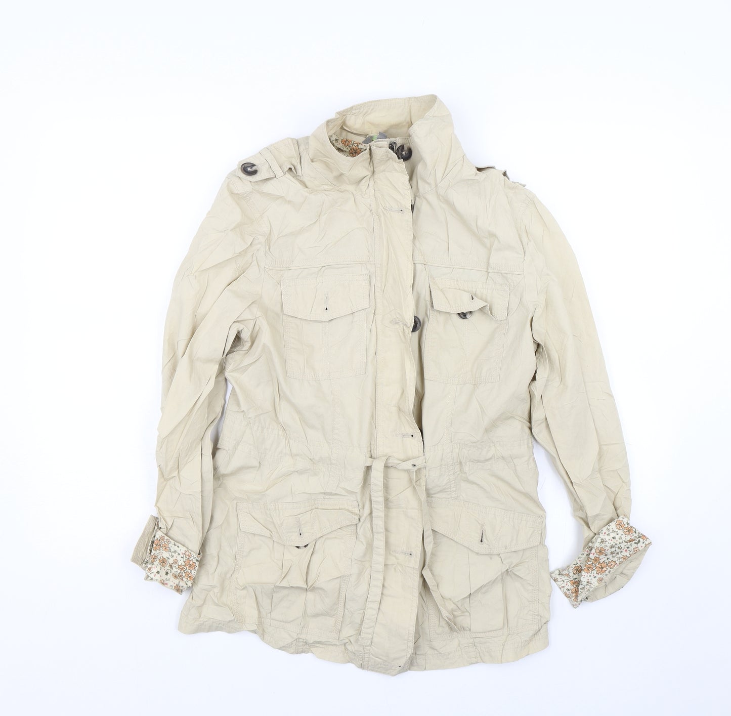 M&S Womens Beige   Jacket Coat Size 12