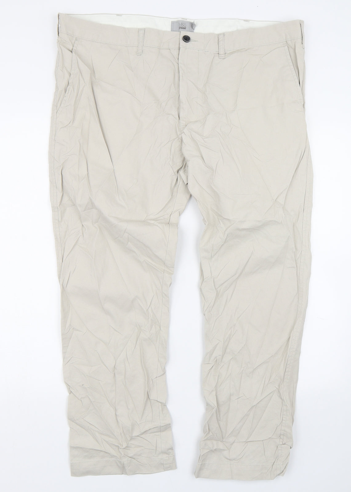 M&S Mens Beige   Trousers  Size 42 L26 in