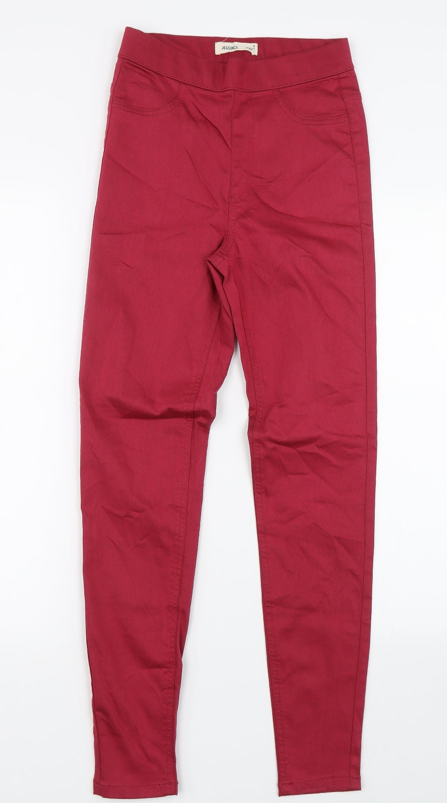 M&S Womens Red  Denim Jegging Jeans Size 6 L27 in